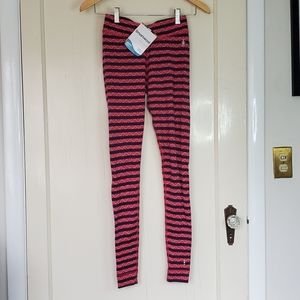 Retro Smartwool XS patterned baselayer tights